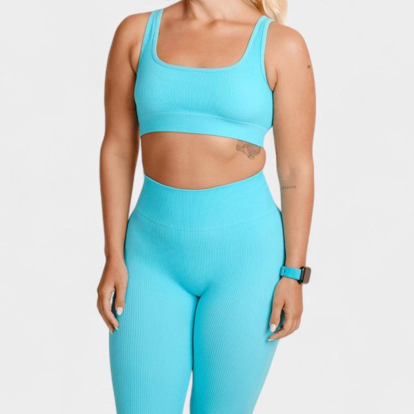 Top Lupo Seamless Basic Canelado Feminino - Verde Água