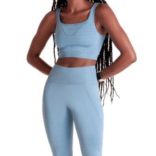 Top Lupo Sport Shine Seamless Feminino - Azul Claro