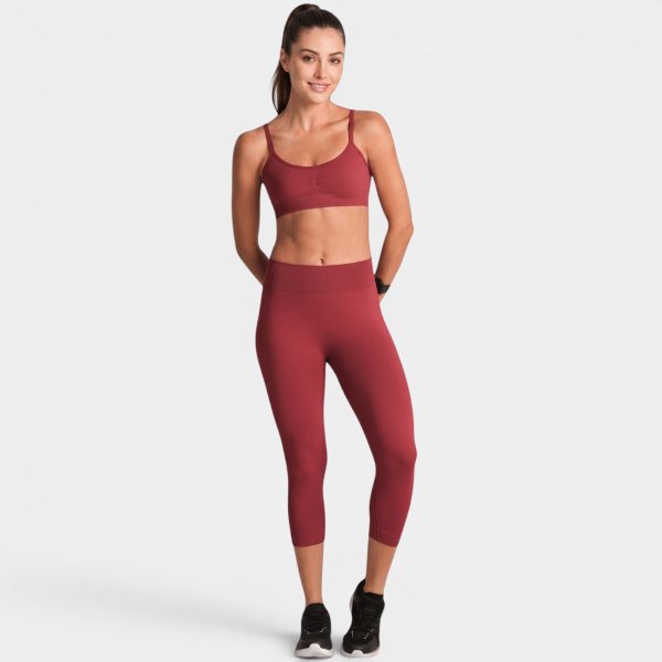 Top Lupo LSport Slim Feminino - Vermelho Escuro