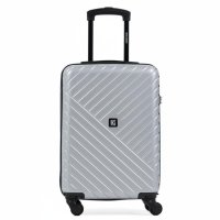 Mala de Viagem Bagaggio Detroit 20 Polegadas - Prata e Preto