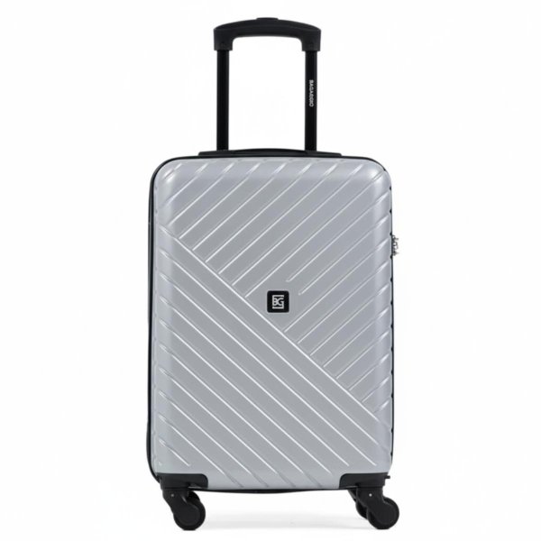 Mala de Viagem Bagaggio Detroit 20 Polegadas - Prata e Preto