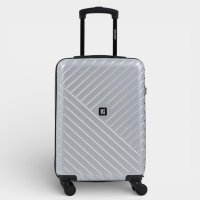 Mala de Viagem Bagaggio Detroit 20 Polegadas - Prata e Preto