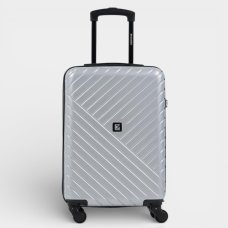 Mala de Viagem Bagaggio Detroit 20 Polegadas - Prata e Preto
