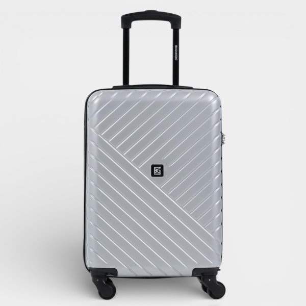 Mala de Viagem Bagaggio Detroit 20 Polegadas - Prata e Preto
