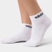 Kit 3 Pares Meia Adidas Linear Cano Baixo - Branco