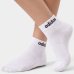 Kit 3 Pares Meia Adidas Linear Cano Baixo - Branco