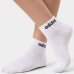 Kit 3 Pares Meia Adidas Linear Cano Médio - Branco e Preto