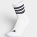 Kit 3 Pares Meia Adidas Cush Cano Médio - Branco e Cinza