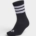 Kit 3 Pares Meia Adidas Cush Cano Médio - Branco e Cinza