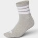 Kit 3 Pares Meia Adidas Cush Cano Médio - Branco e Cinza