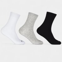 Kit 3 Pares Meia Hoahi Cano Alto Unissex - Preto e Branco