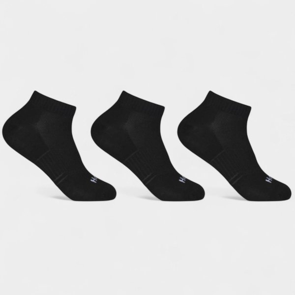Kit 3 Pares Meia Hoahi Cano Curto Unissex - Preto