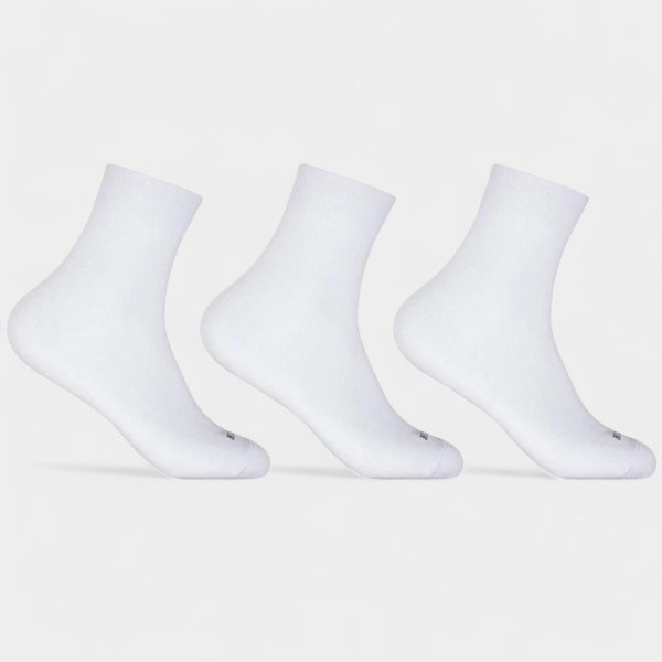 Kit 3 Pares Meia Hoahi Cano Médio Unissex - Branco