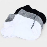 Kit 3 Pares Meia Cano Médio Lupo Kids - Branco e Cinza