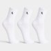 Kit 3 Pares Meia Cano Médio Atoalhada Lupo Masculina - Branco