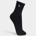 Kit 3 Pares Meia Cano Médio Atoalhada Lupo Masculina - Preto e Branco