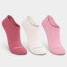 Kit 3 Pares Meia Invisível Lupo Feminina - Branco e Rosa
