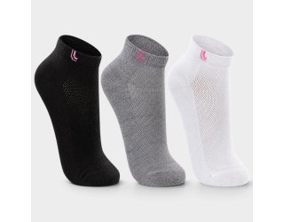 Kit 3 Pares Meia Lupo Cano Baixo Feminina - Preto e Branco Kit 3 Pares Meia Lupo Cano Baixo Feminina - Preto e Branco