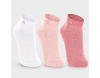Kit 3 Pares Meia Lupo Cano Baixo Feminina - Rosa e Branco Kit 3 Pares Meia Lupo Cano Baixo Feminina - Rosa e Branco