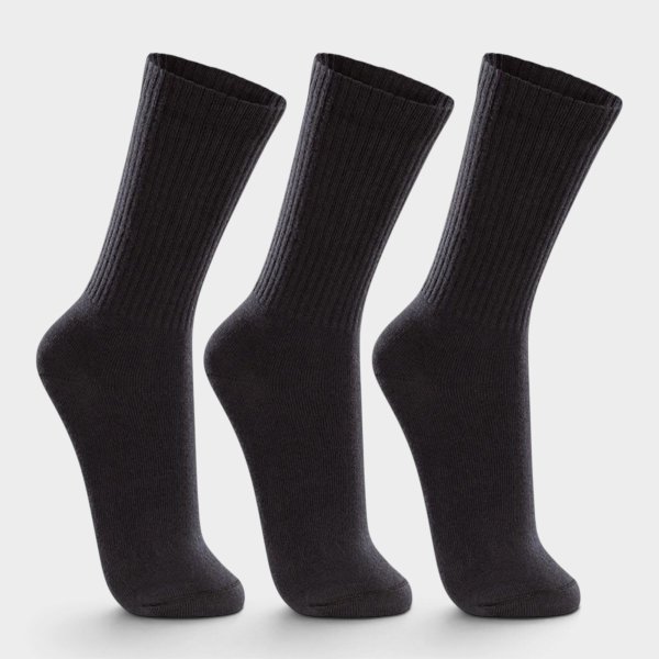 Kit 3 Pares Meia Cano Longo Lupo Masculina - Preto