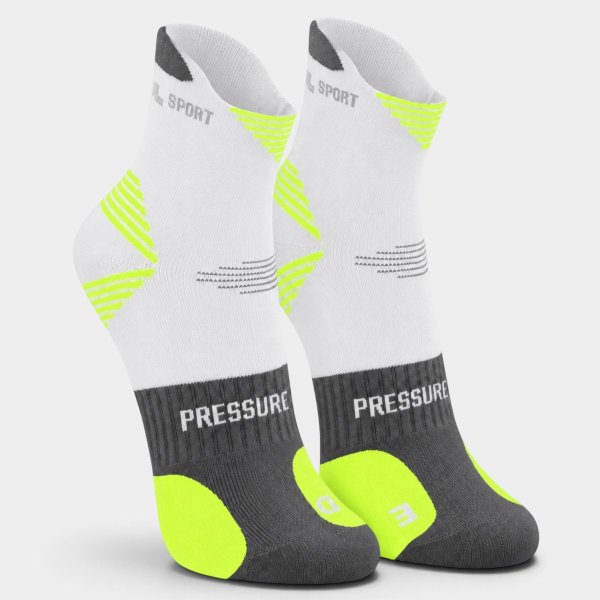 Meia Lupo Lsport Londres Cano Médio Unissex - Branco e Verde
