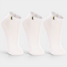 Kit Meia Infantil Lupo Básico Cano Baixo 3 Pares - Branco