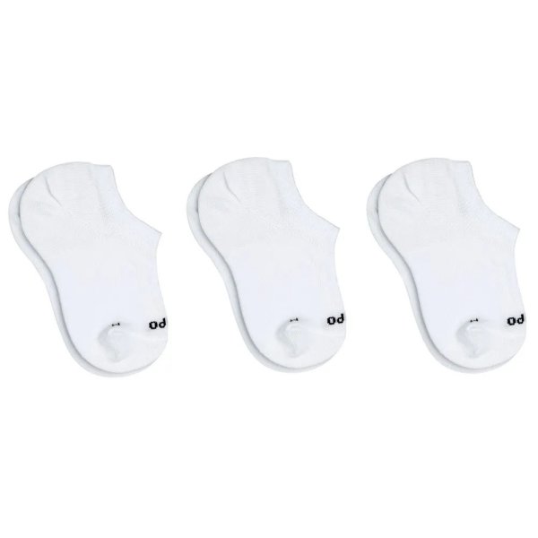 Kit 3 Pares Meia Invisível Lupo Algodão Infantil - Branco