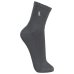 Kit Meia Cano Médio Atoalhada Lupo Masculina 3 Pares - Cinza e Preto