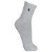 Kit Meia Cano Médio Atoalhada Lupo Masculina 3 Pares - Cinza e Preto