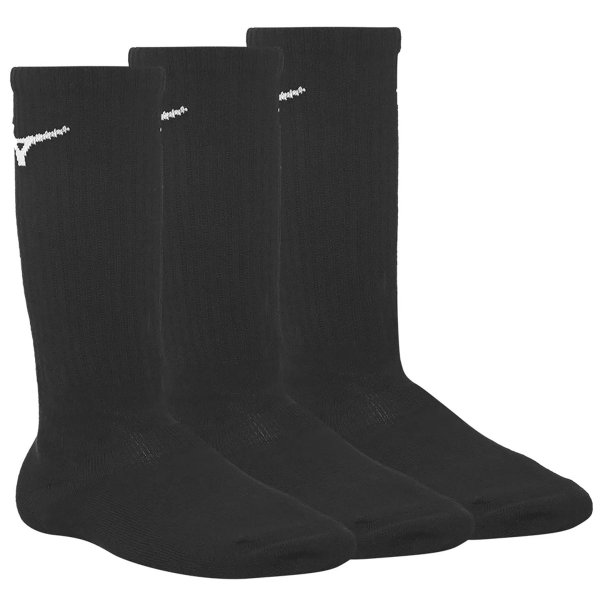 Kit Meia Mizuno Cano Alto Training Pacote com 3 pares - Preto