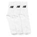 Kit Meia New Balance Logo Cano Alto C/ 3 Pares - Branco