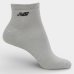Kit Meia New Balance Logo Cano Curto C/ 3 Pares - Branco e Cinza
