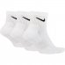 Meia Nike Cano Médio Everyday Cushion Pacote C/ 3 Pares - Branco e Preto