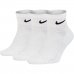 Meia Nike Cano Médio Everyday Cushion Pacote C/ 3 Pares - Branco e Preto