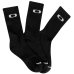 Kit Meia Oakley Cano Alto Crew Sock Masculina - Preto Kit Meia Oakley Cano Alto Crew Sock Masculina - Preto