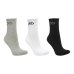 Kit Meia Cano Médio Olympikus Masculina 3 Pares - Branco e Cinza