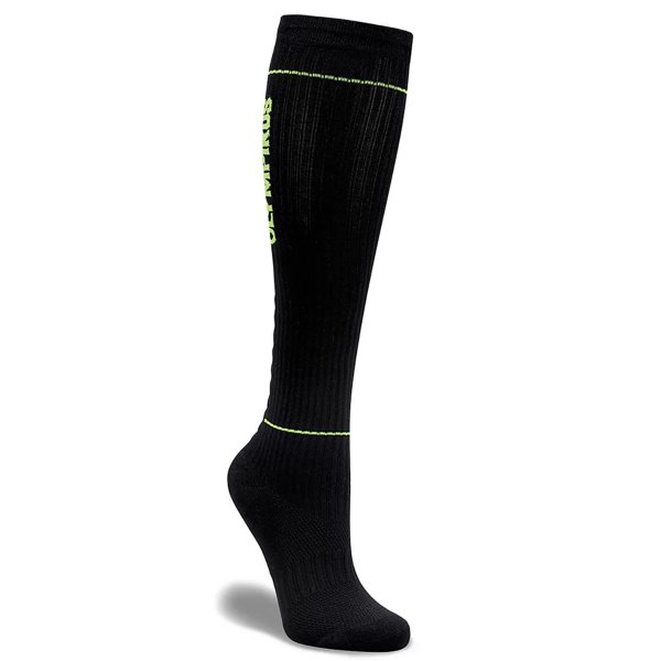 Meia Olympikus Compressão 3/4 Masculina - Preto e Amarelo