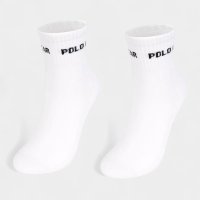 Kit 2 Meia Cano Longo Polo Wear Atoalhada Unissex - Branco