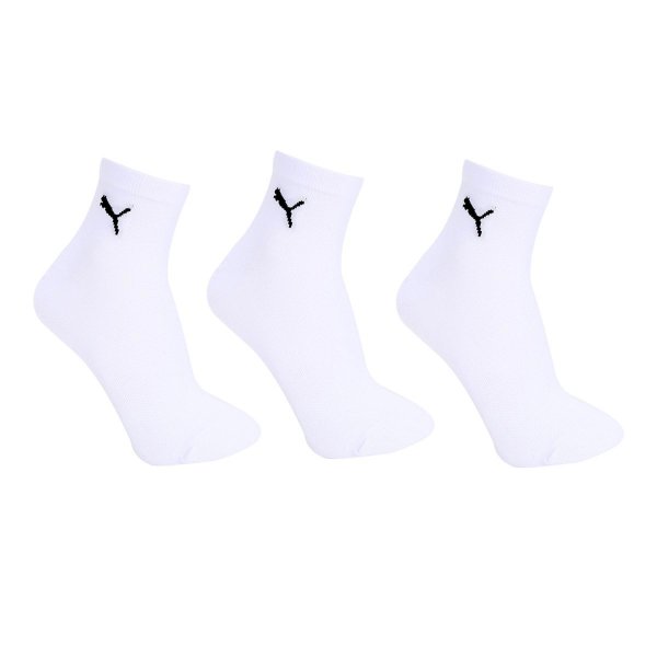 Meia Cano Médio Puma Logo c/ 3 Pares - Branco