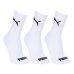 Meia Puma Cano Médio Logo c/ 3 Pares - Branco