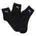 Meia Puma Cano Médio Logo c/ 3 Pares - Preto