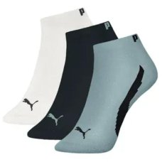 Meia Puma Sapatilha Logo c/ 3 Pares - Branco e Verde