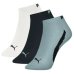 Meia Puma Sapatilha Logo c/ 3 Pares - Branco e Verde