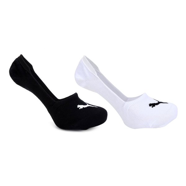 Meia Sapatilha Puma Super Invisível c/ 2 Pares - Branco e Preto