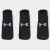 Kit Meia Under Armour Invisível Cotton No Show 3 Pares - Preto