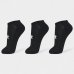 Kit Meia Under Armour Invisível Cotton No Show 3 Pares - Preto