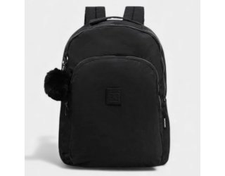 Mochila Escolar Bagaggio Pop Fun Feminina - Preto