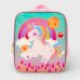 Kit Mochila de Rodinha Infantil Bagaggio Unicórnio Rainbow - Rosa