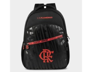 Mochila Esportiva Flamengo Bagaggio 23L - Preto e Vermelho
