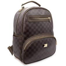 Mochila Casteliê Casual Feminina - Marrom e Dourado